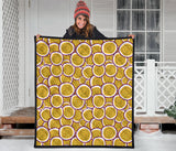 Passion Fruits Slice Pattern Premium Quilt