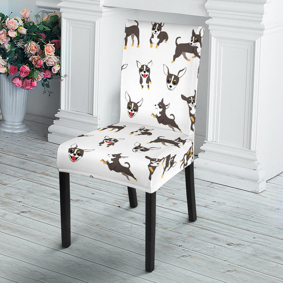 Chihuahua Dog Pattern Dining Chair Slipcover