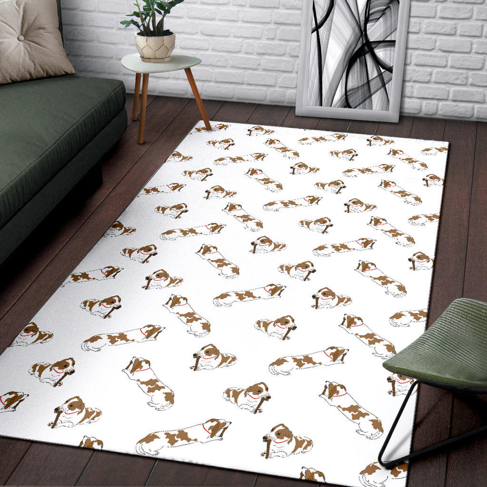 Jack Russel Pattern Print Design 04 Area Rug