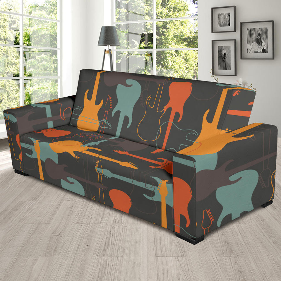 Electric Guitars Pattern Sofa Slipcover