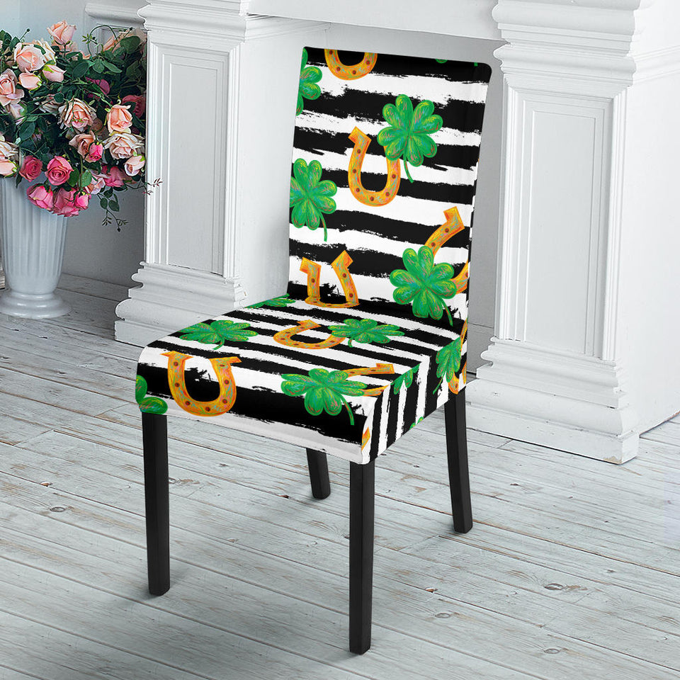 Horseshoes Pattern Print Design 01 Dining Chair Slipcover