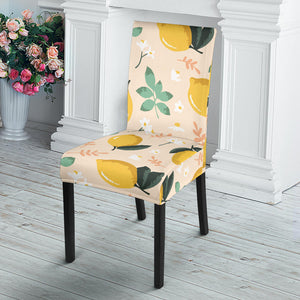 Lemon Flower Leave Pattern Dining Chair Slipcover