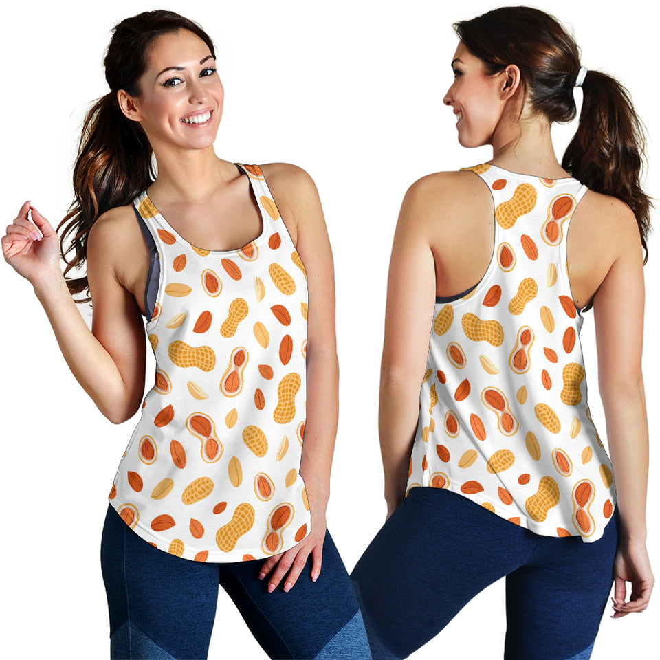 peanuts pattern Women Racerback Tank Top
