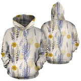 Lavender Modern Pattern Blackground Men Women Pullover Hoodie