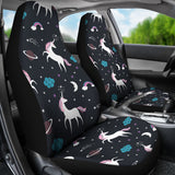 Unicorn Rainbows Moon Clound Star Pattern  Universal Fit Car Seat Covers
