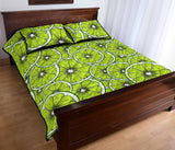 Slices of Lime design pattern Quilt Bed Set