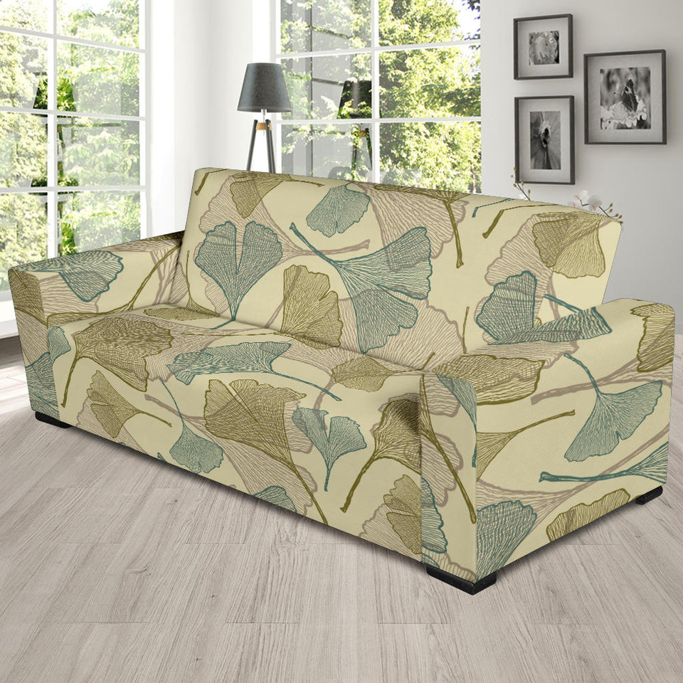 Ginkgo Leaves Design Pattern Sofa Slipcover