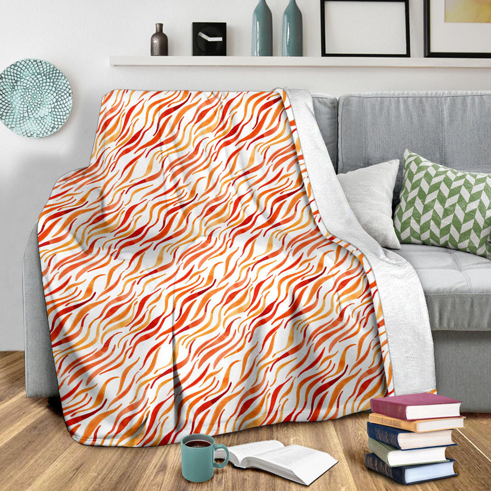 Fire Flame Watercolor Pattern Premium Blanket