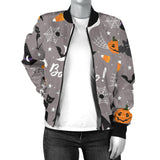 Halloween Design Pattern Women'S Bomber Jacket