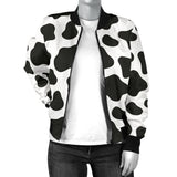 Cow Skin Pattern Women'S Bomber Jacket