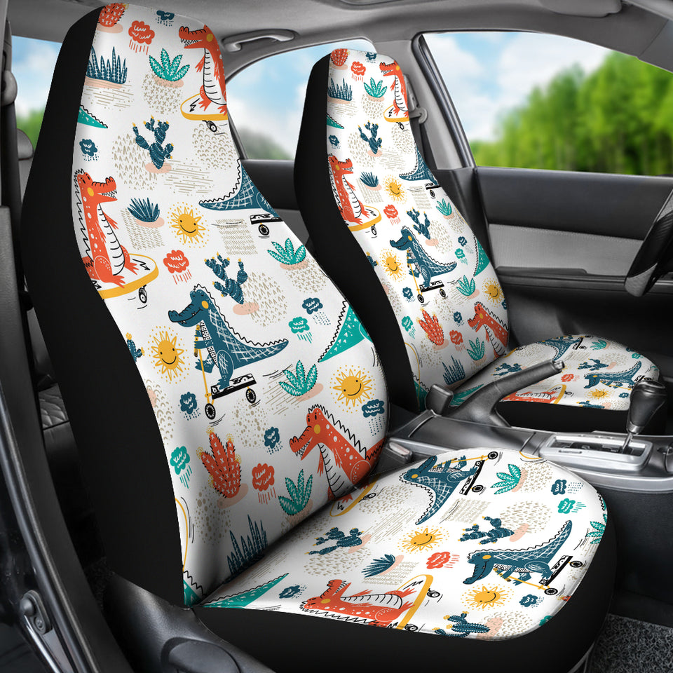 Cute Crocodile Pattern Universal Fit Car Seat Covers