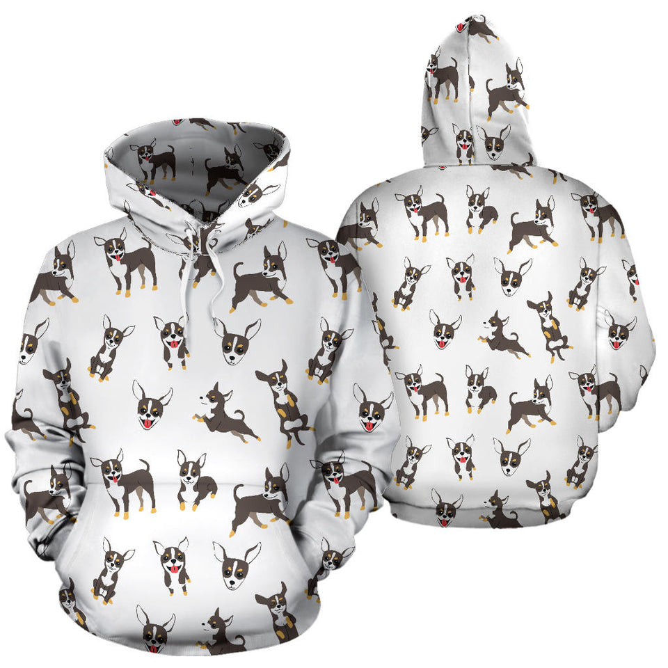 Chihuahua Dog Pattern Men Women Pullover Hoodie