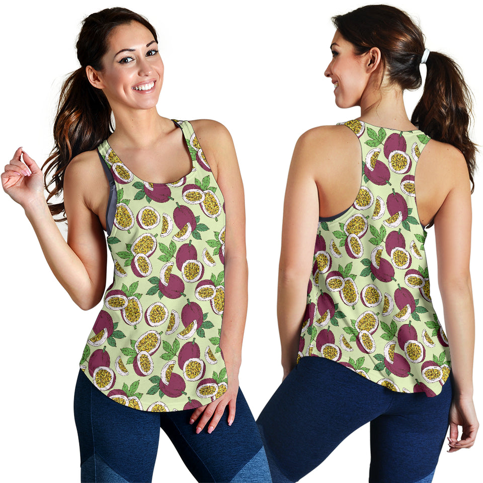 Passion fruit pattern Women Racerback Tank Top
