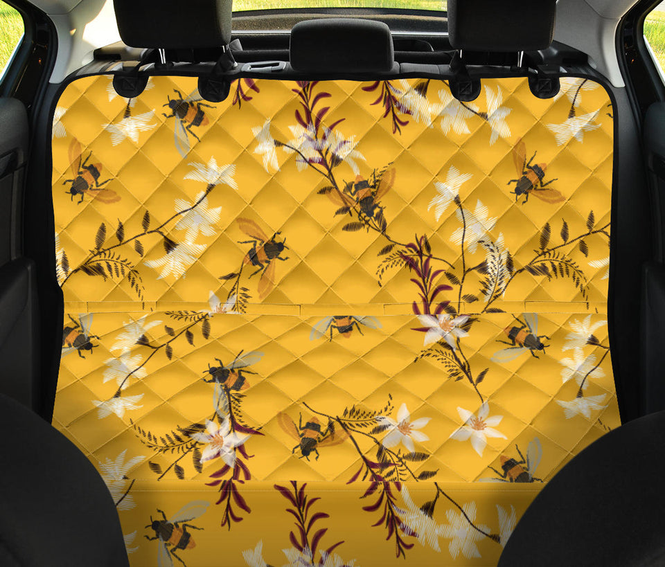 Bee Flower Pattern Dog Car Seat Covers