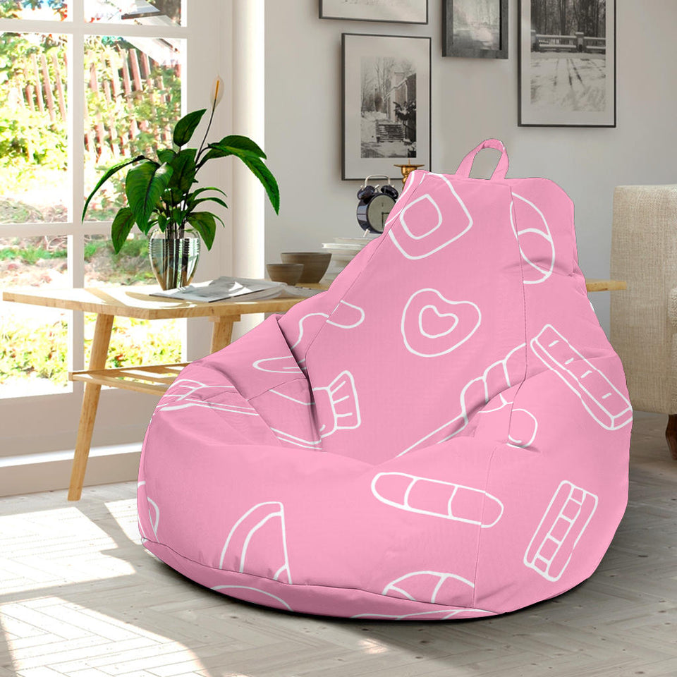 Sweet Candy Pink Background Bean Bag Cover