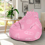 Sweet Candy Pink Background Bean Bag Cover