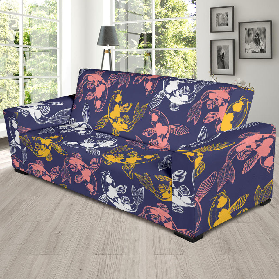 Koi Fish Carp Fish Pattern Sofa Slipcover