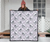 Cute French Bulldog Pattern Premium Quilt