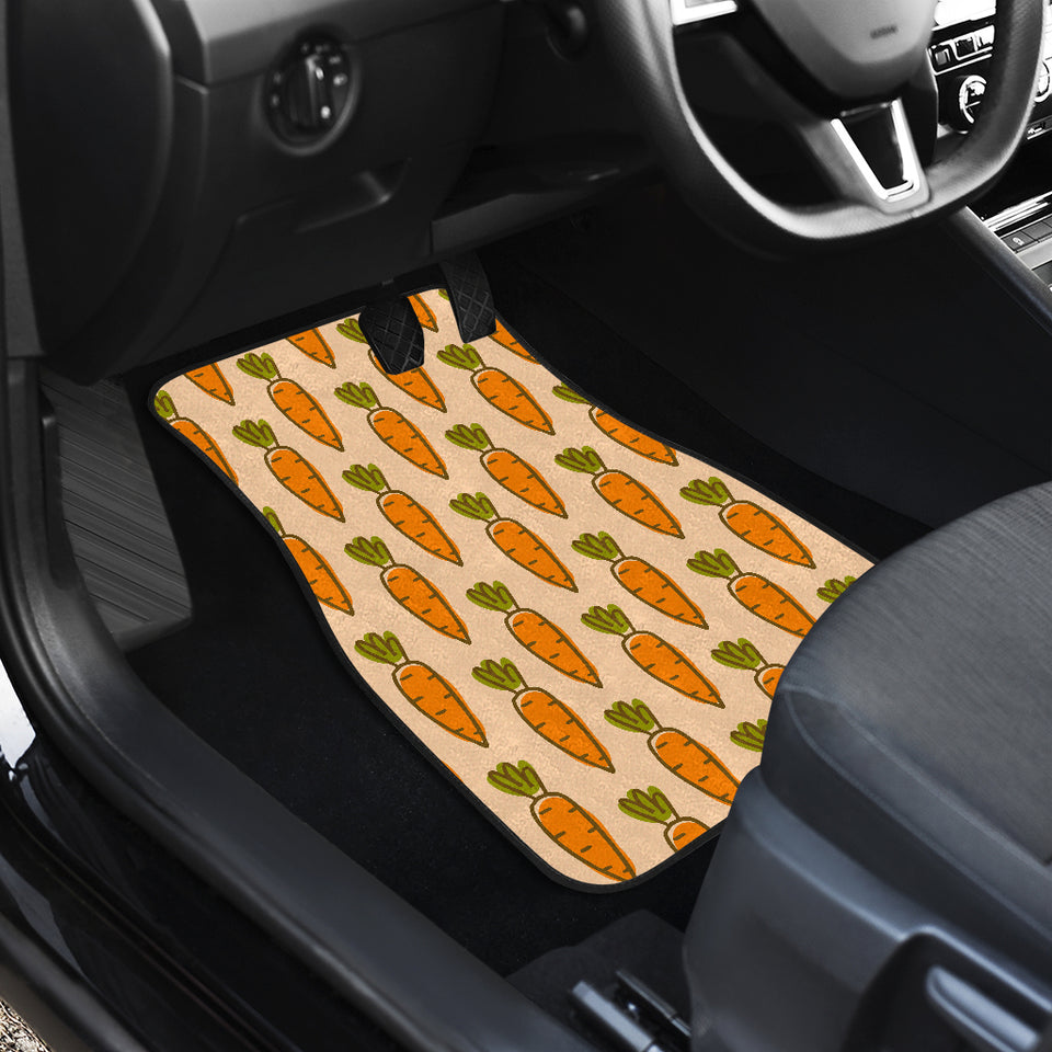 Carrot Pattern Print Design 04 Front Car Mats