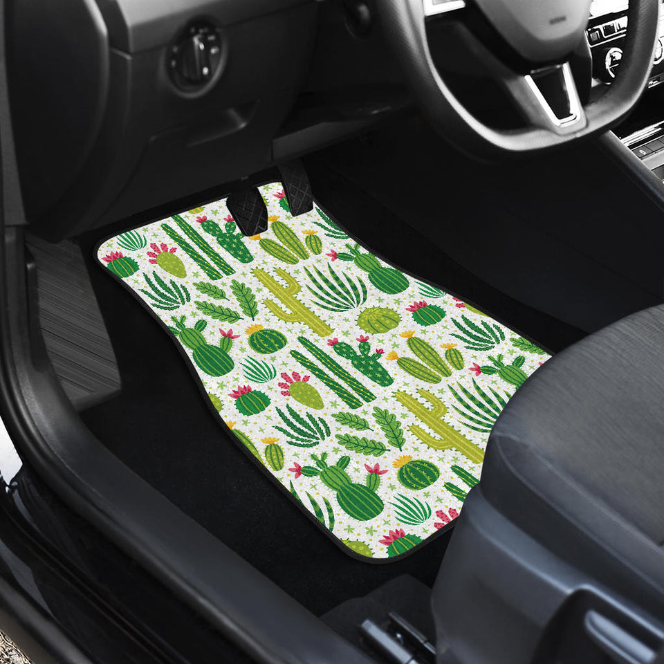 Cactus Pattern Front And Back Car Mats