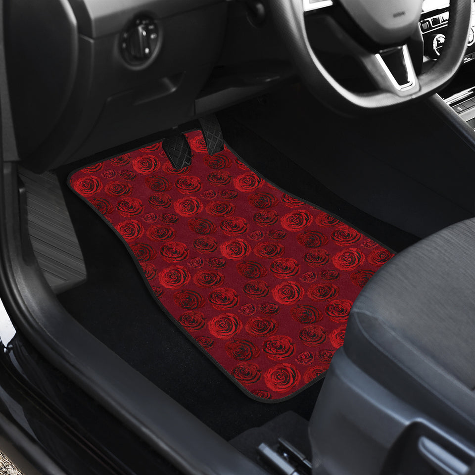 Rose Pattern Print Design 03 Front Car Mats
