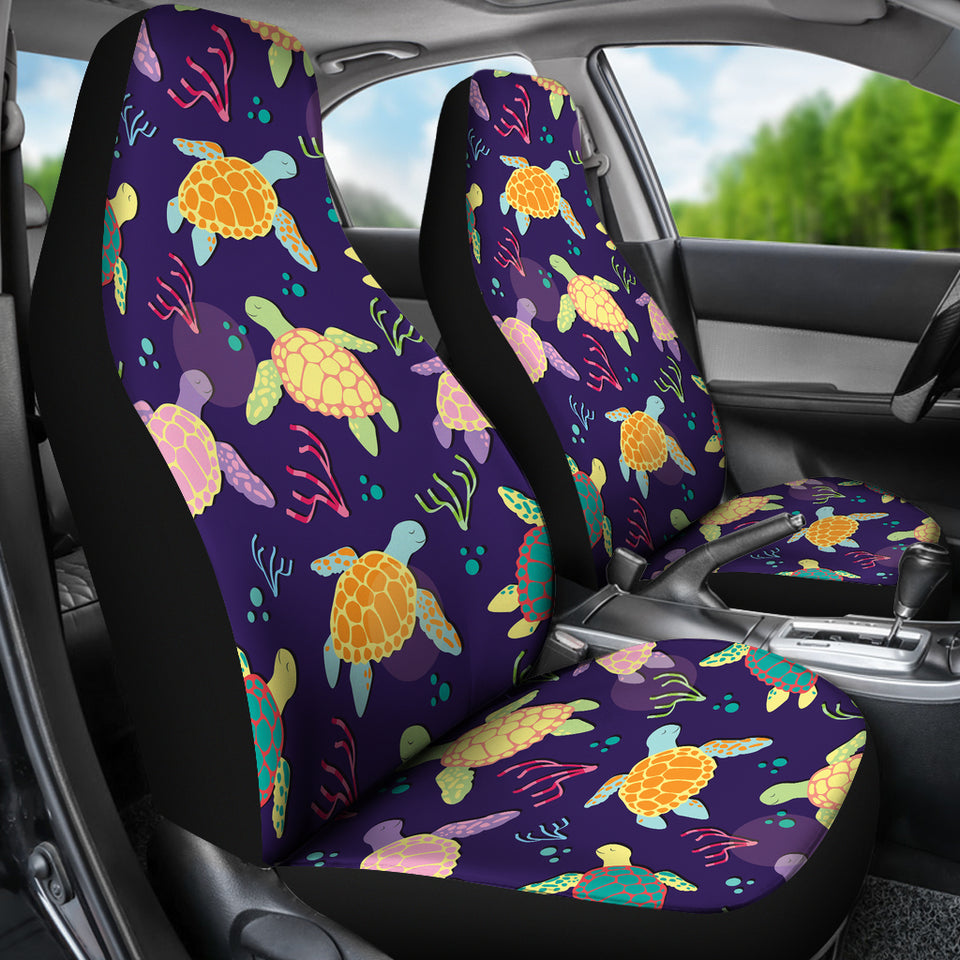 Colorful Sea Turtle Pattern  Universal Fit Car Seat Covers