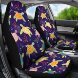 Colorful Sea Turtle Pattern  Universal Fit Car Seat Covers
