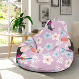 Beautiful Toucan Flower Leaves Bean Bag Cover