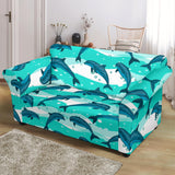 Dolphin Sea Pattern Loveseat Couch Slipcover