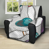 Bowling ball and pin gray background Recliner Cover Protector