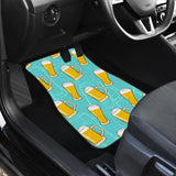 Beer Pattern Green Background  Front Car Mats