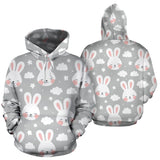 Rabbit Cloud Pattern Men Women Pullover Hoodie
