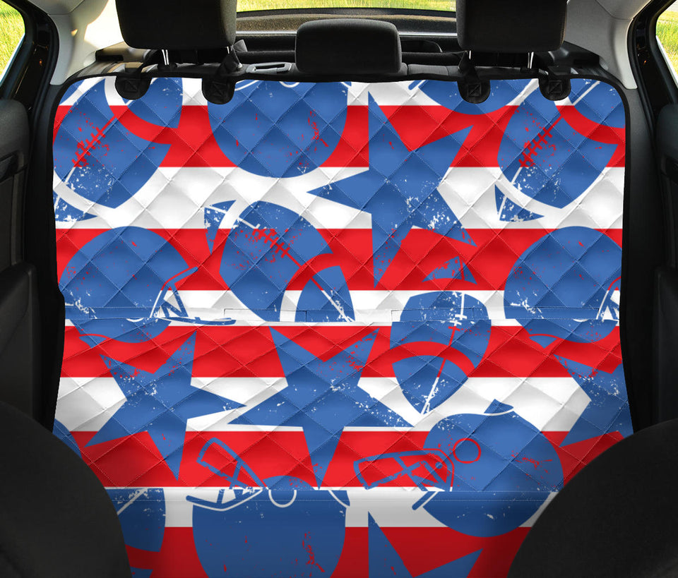American Football Ball Star Stripes Pattern Dog Car Seat Covers