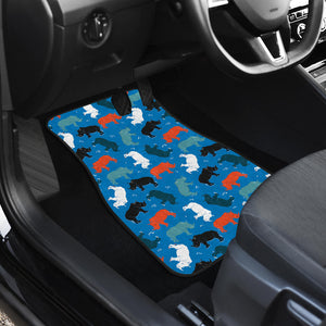 Colorful Rhino Pattern Front Car Mats