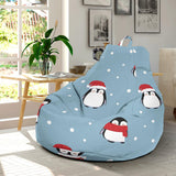 Cute Penguin Christmas Snow Pattern Bean Bag Cover