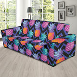 Pineapples Pattern Zigzag Background Sofa Slipcover