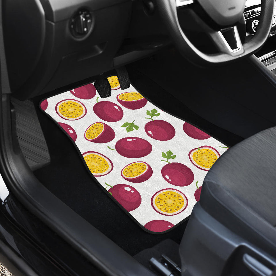 Passion Fruit Design Pattern Front And Back Car Mats