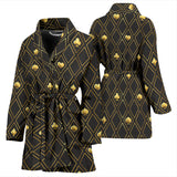 Casino Cards Suits Pattern Print Design 01 Women's Bathrobe