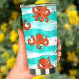 Octopuses Sea Wave Background Tumbler