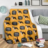 Boston Terrier Design Pattern Premium Blanket