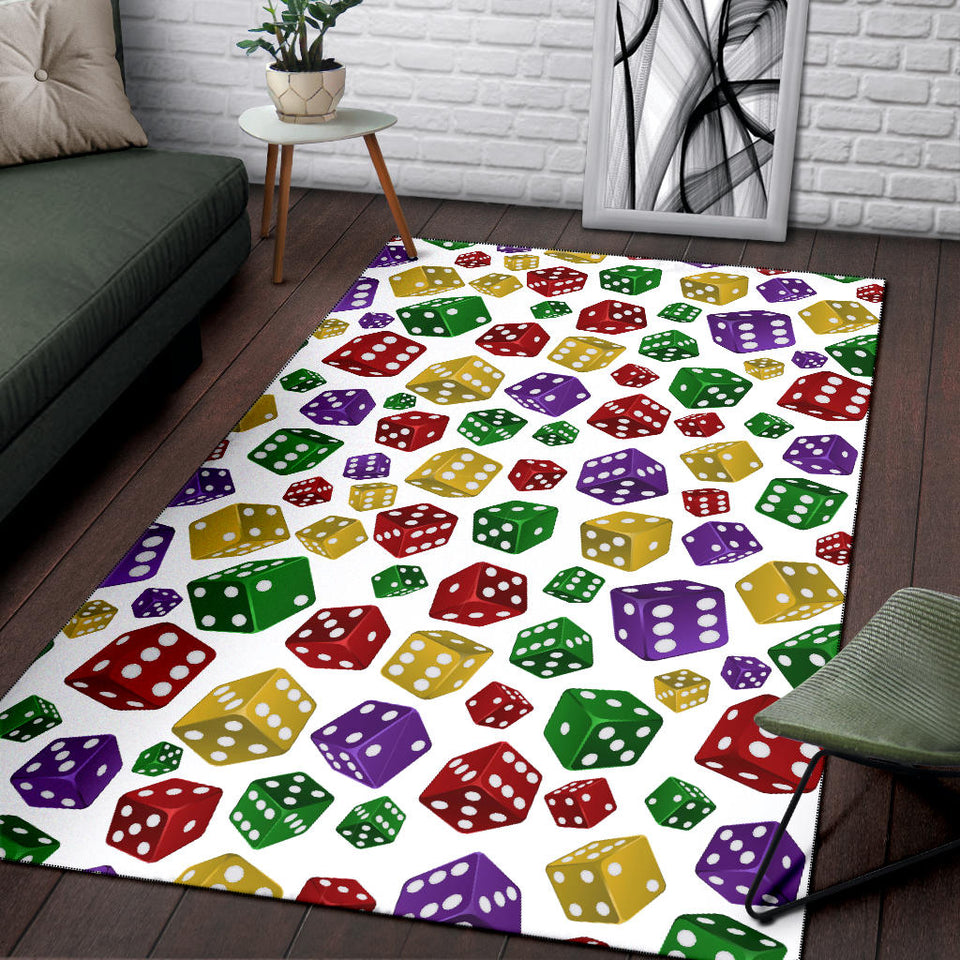 Dice Pattern Print Design 03 Area Rug