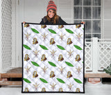 Color Hand Drawn Cocoa Pattern Premium Quilt