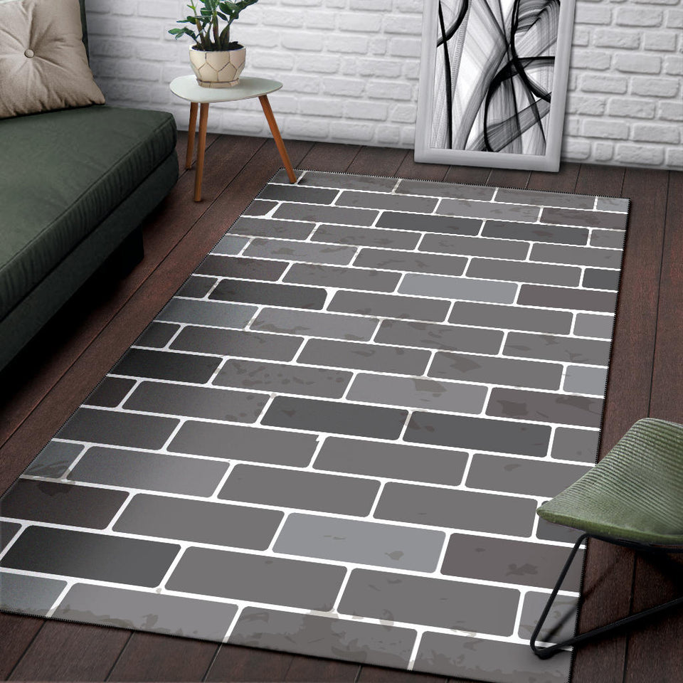 Brick Printed Pattern Print Design 05 Area Rug