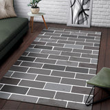 Brick Printed Pattern Print Design 05 Area Rug