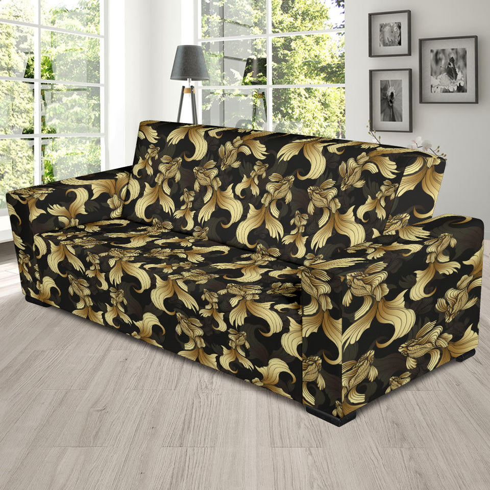 Goldfish Pattern Print Design 01 Sofa Slipcover