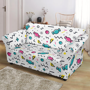 Candy Design Pattern Loveseat Couch Slipcover