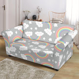 Cute Rainbow Clound Star Pattern Loveseat Couch Slipcover