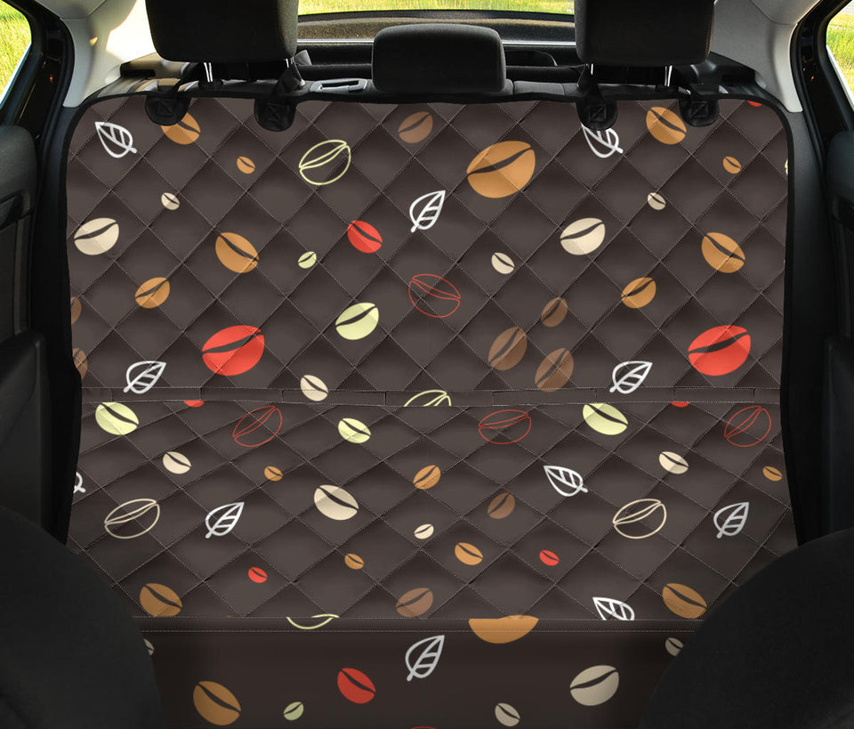 Coffee Bean Leave Pattern Dog Car Seat Covers