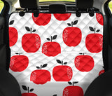 Red Apples White Background Dog Car Seat Covers