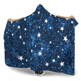 Night Sky Star Pattern Hooded Blanket